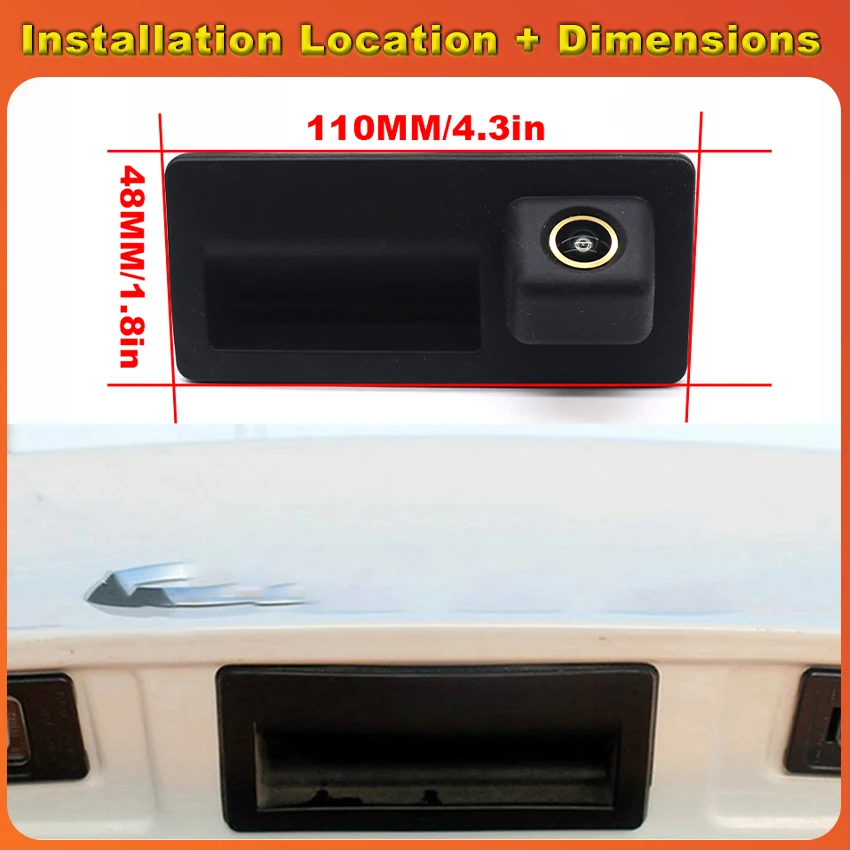 AHD سيارة الجذع مقبض الكاميرا ل Volkswagen العلبة MK3 2015 2016 2017 2018 2019 ليلة Visioin مقاوم للماء احتياطية كاميرا الرؤية الخلفية #2