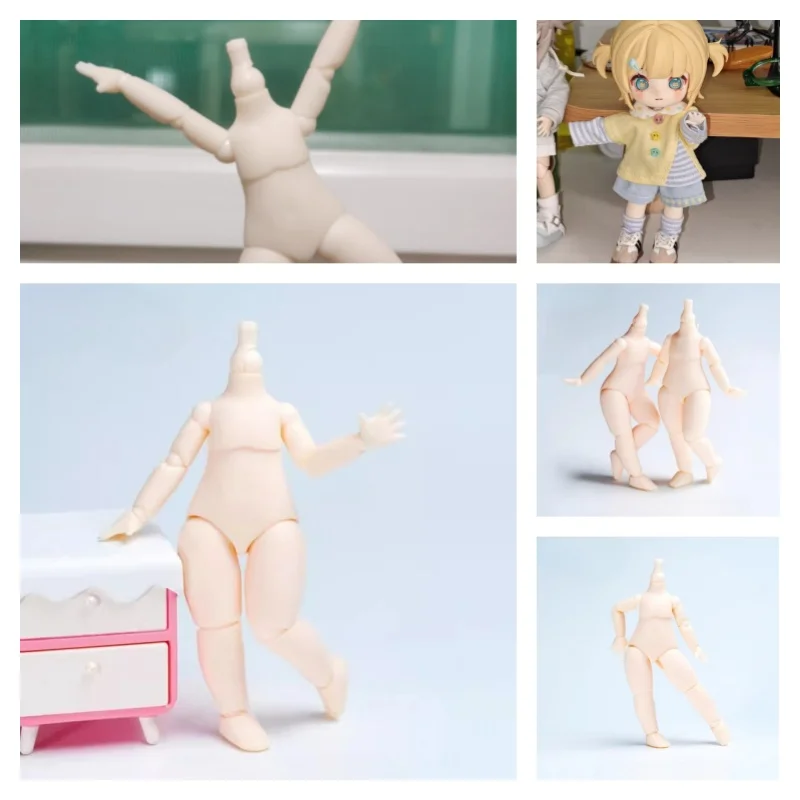 12 Points/Adjustable BJD Dolls Bodys Handmade DIY Assembly Production Cartoon Characters Figurine Accessories Adjustable Bodys