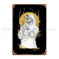 Sheikh Mohammed Bin Zayed Mbz Black Color Metal Sign Designing Cinema Garage Bar Living Room Tin Sign Poster