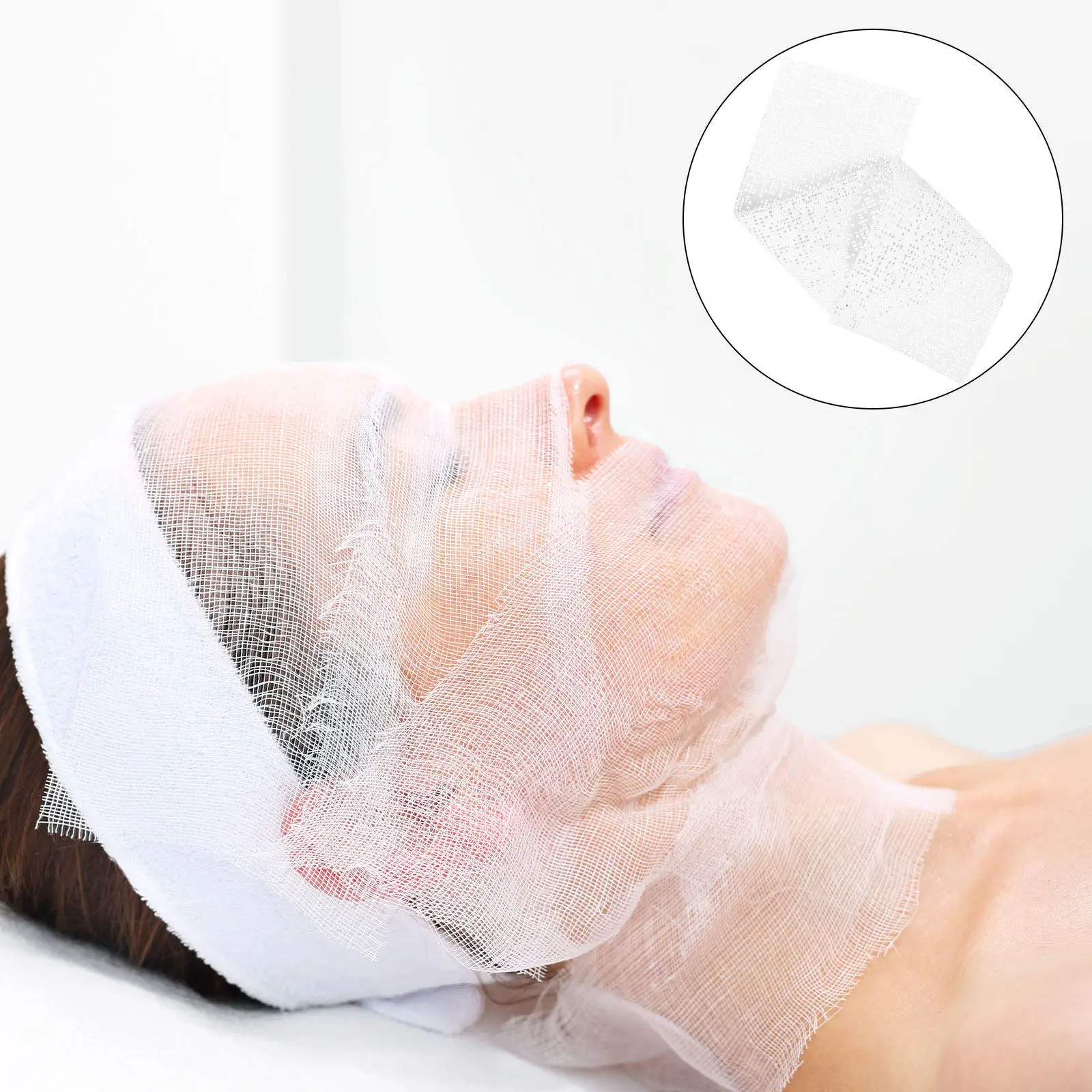 30Pcs V Face Bandage Facial Mask Sheets High Toughness Plaster Mesh Strips for DIY 3D Plaster Mask Skin Care Making Mesh Sheets