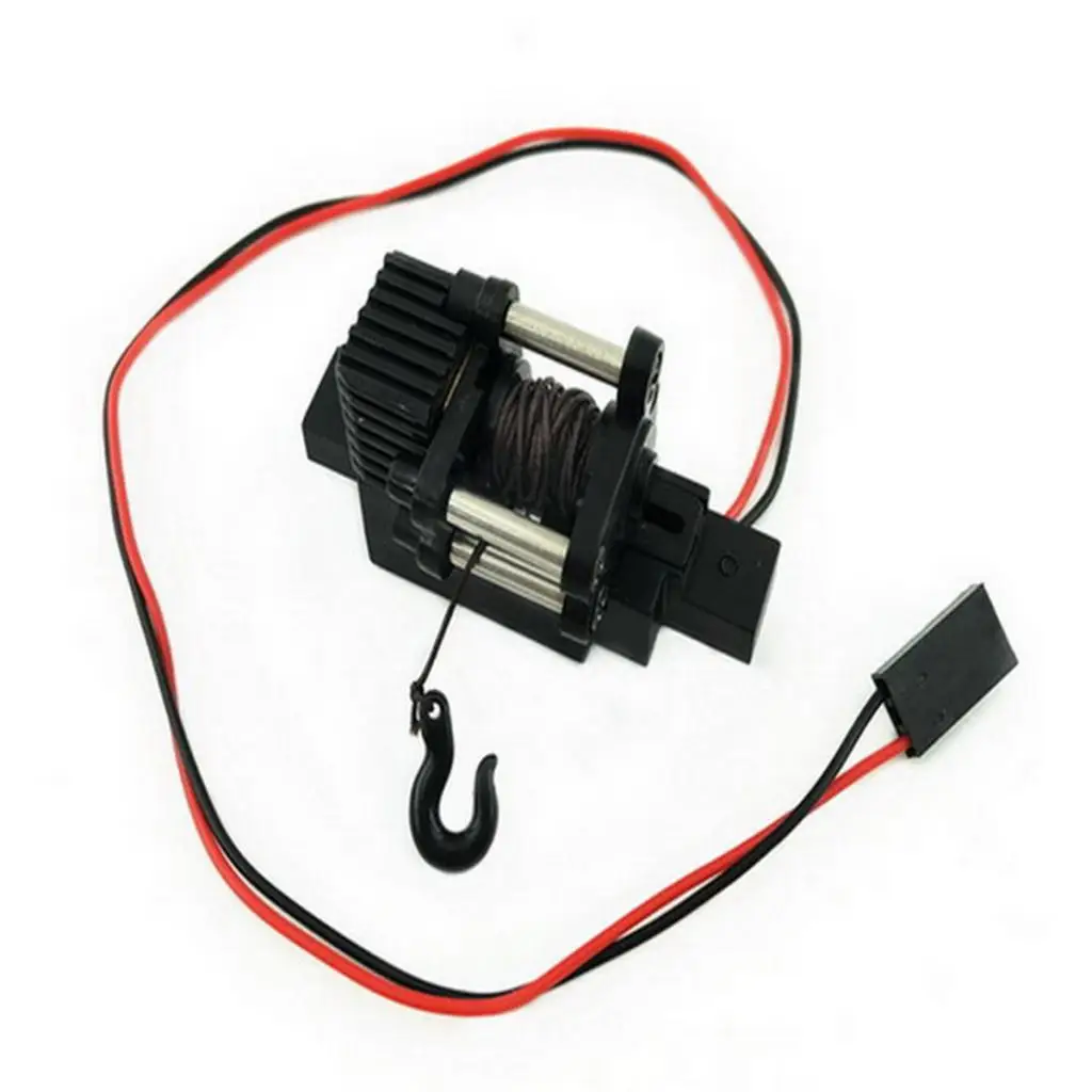 

RC Rock Crawler Winch Black Plastic Upgrade Part for WPL C 34 Scale 1 10 RC Crawler Car