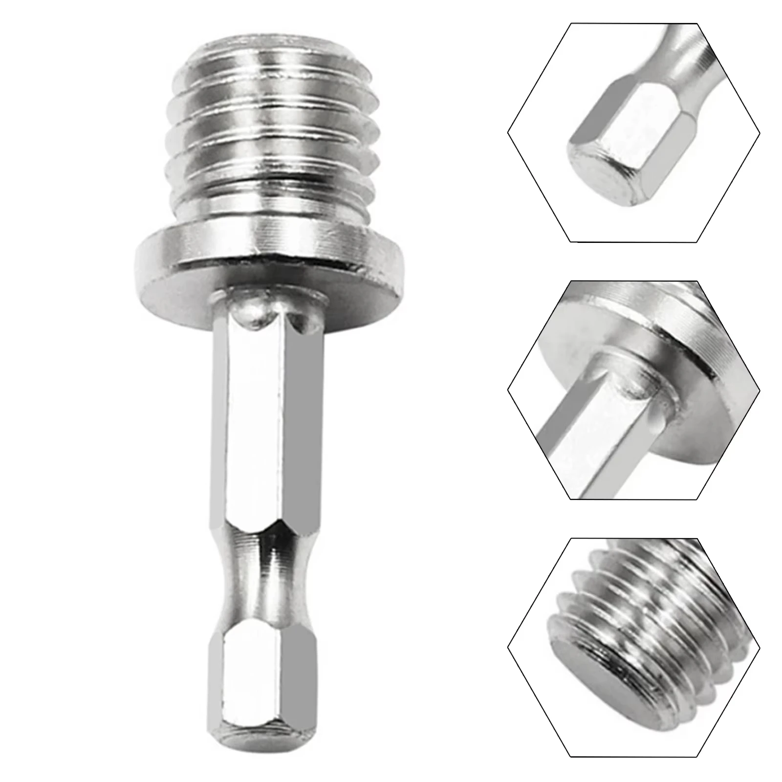 M14 Elektrische Bohrer Winkelschleifer Pleuel Schraube 14mm Gewinde Adapter Sechskantstange Umwandlung Bar Chuck Connector Tool