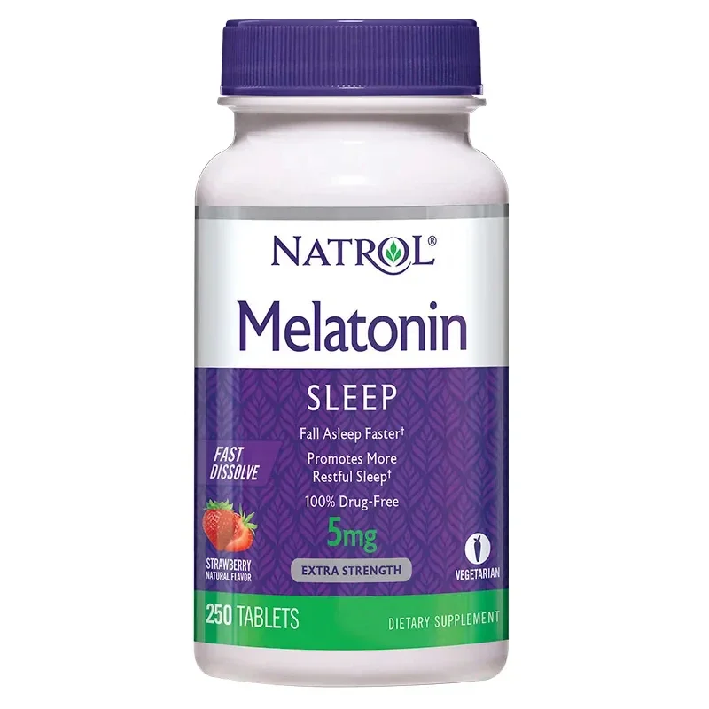 Original Natrol Melatonin 5mg*250pcs Fall Asleep Faster Stay Sleep Longer