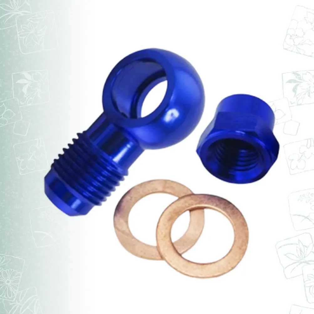 

1 Set Car Fuel Pump Accessories 8Mm 5/16 Inch Aluminum Outlet Banjo Adapter Fitting Blue 044 Durable Engine