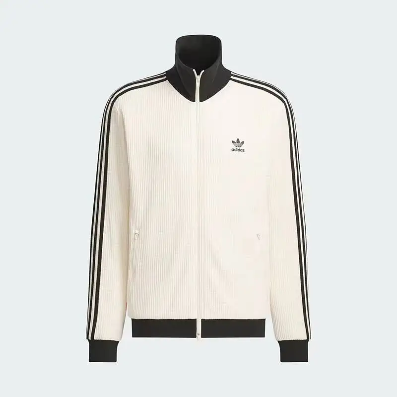 

New 2026 Sport Adidas Originals Knit Jacket JW0109 Slim Fit Full Zip Stand Collar Casual Coat