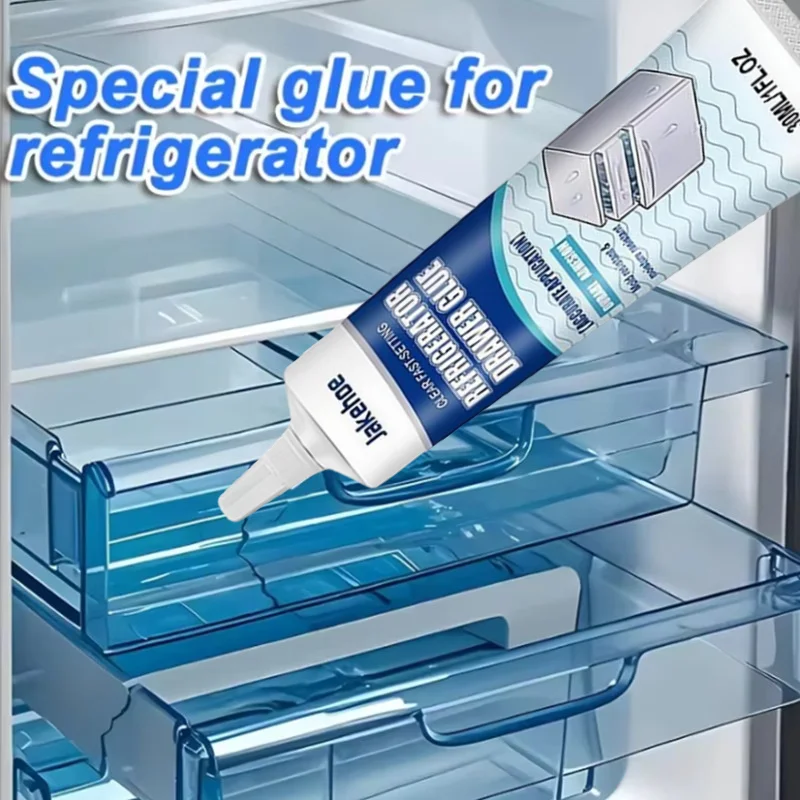 Refrigerator Repair Glue 25ML Cold Resistant Waterproof Adhesive for Fridge Drawer Door Seal Quick Drying for Plastic Glass