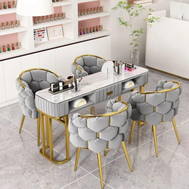 Nail Desk Table Salon Furniture Beauty Salon Manicure Dust Collector Hair Equipment Makeup Mesas De Manicura Organizer Storage