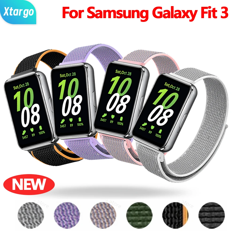 Nylon Loop Strap for Samsung Galaxy Fit 3 Smart Bracelet Wristband Replacement Correa For Samsung Galaxy Fit 3 Band Accessories