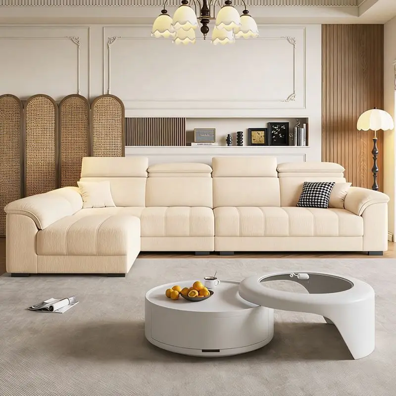 Living room size Apartment type Straight row chenille petals snowflake winter fabric sofa Other sponges