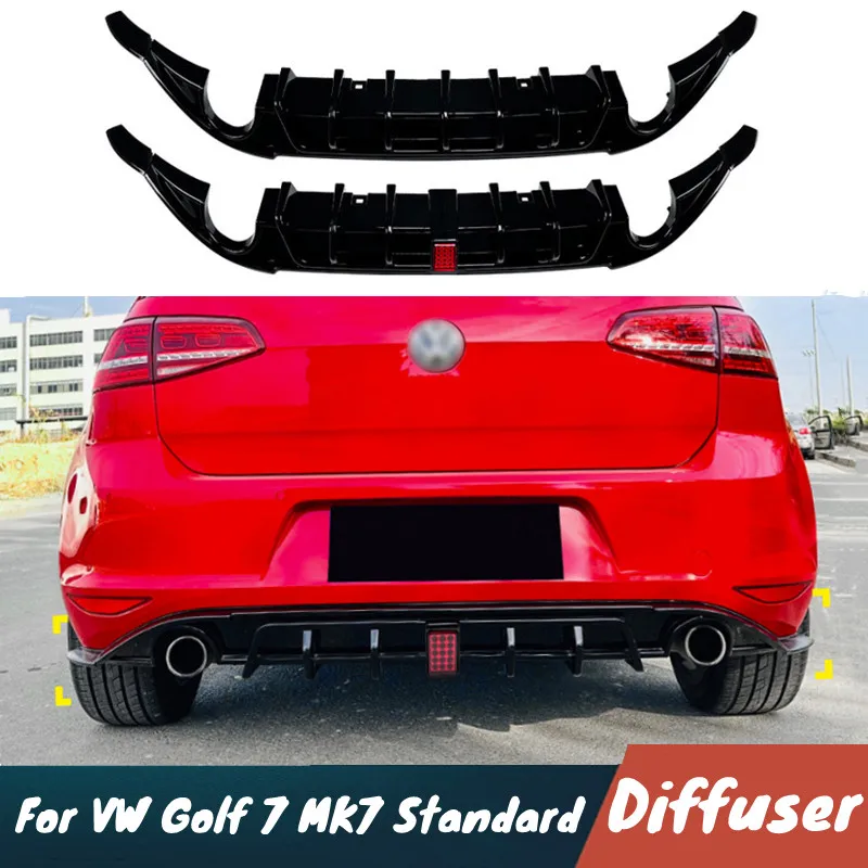 

Для VW Golf 7 MK7 Standard MK7 Hatchback 2013-2016 гг., задний бампер автомобиля, диффузор, сплиттер, спойлер с тормозом, светодиодный комплект кузова