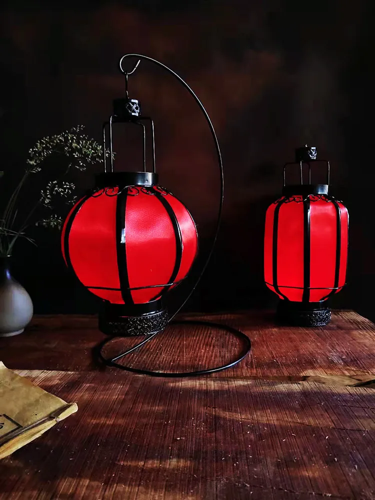 Chinese style creative retro small lanterns, indoor tabletop decorations, room layout, bedside lights, restaurant coffee shop