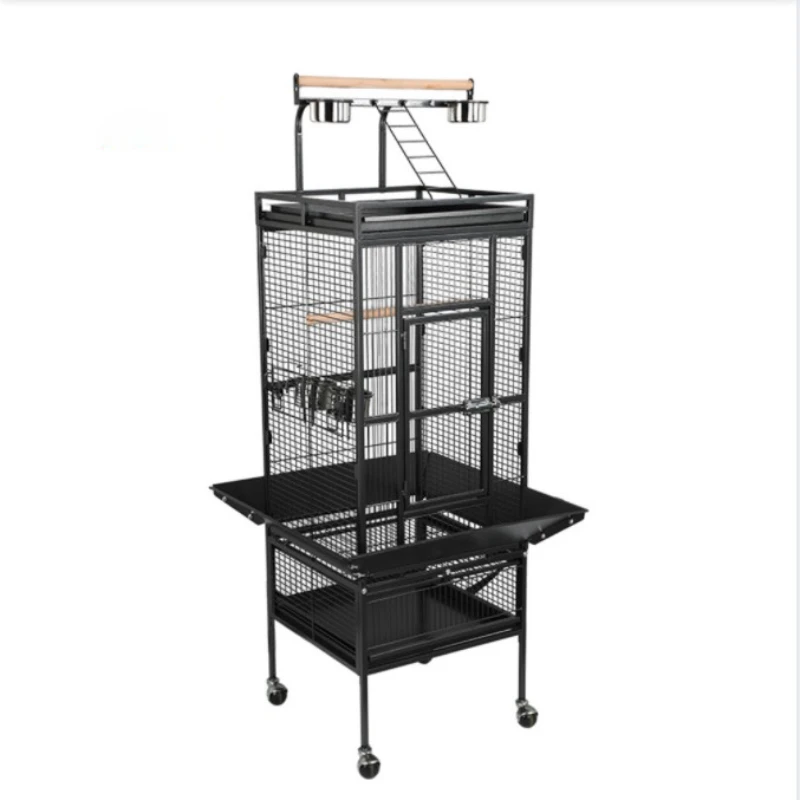 

Luxury Large Bird Cage Play Top With Tray And Wheels