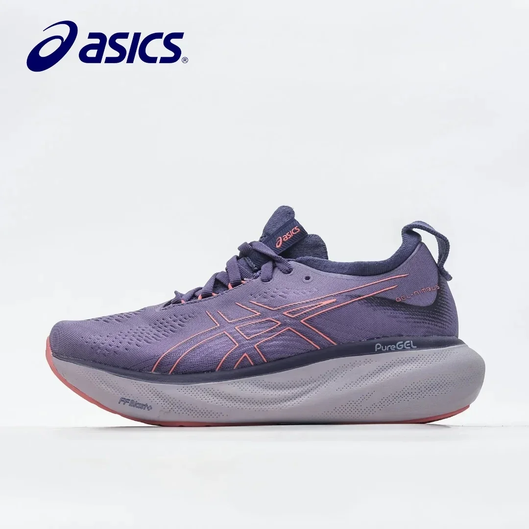 

Женские беговые кроссовки Asics Nimbus 25, уличные Нескользящие дышащие легкие кроссовки с низким верхом