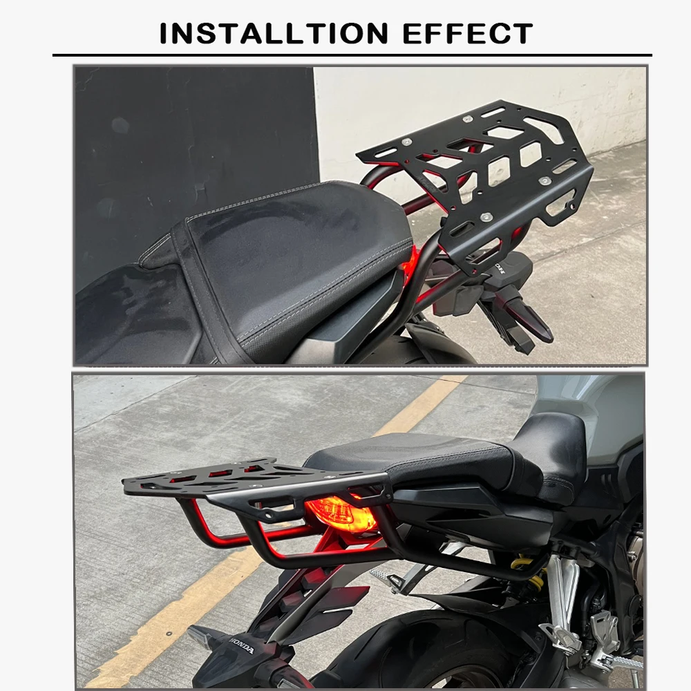 MTKRACING For HONDA CB650R CBR650R 2021-2023 Rear Carrier Luggage Rack Tailbox Fixer Holder Cargo Bracket Tailrack Kit