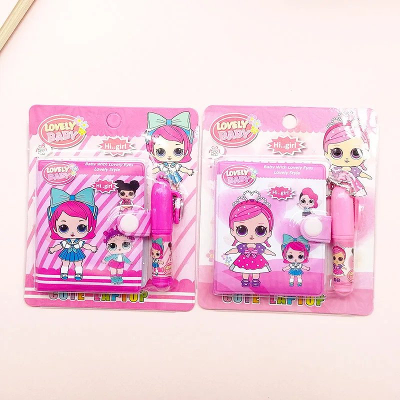 Surprise Doll Notebook with Ballpoint Pen, Cute Kawaii Girl Writing Diary Book for Kids, School Stationery Supply