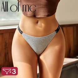 3PCS/Set Sexy Lingerie Women Cotton Panties Finetoo Letter Low Waist Female Briefs Underwear Comfort Underpants Women Intimates