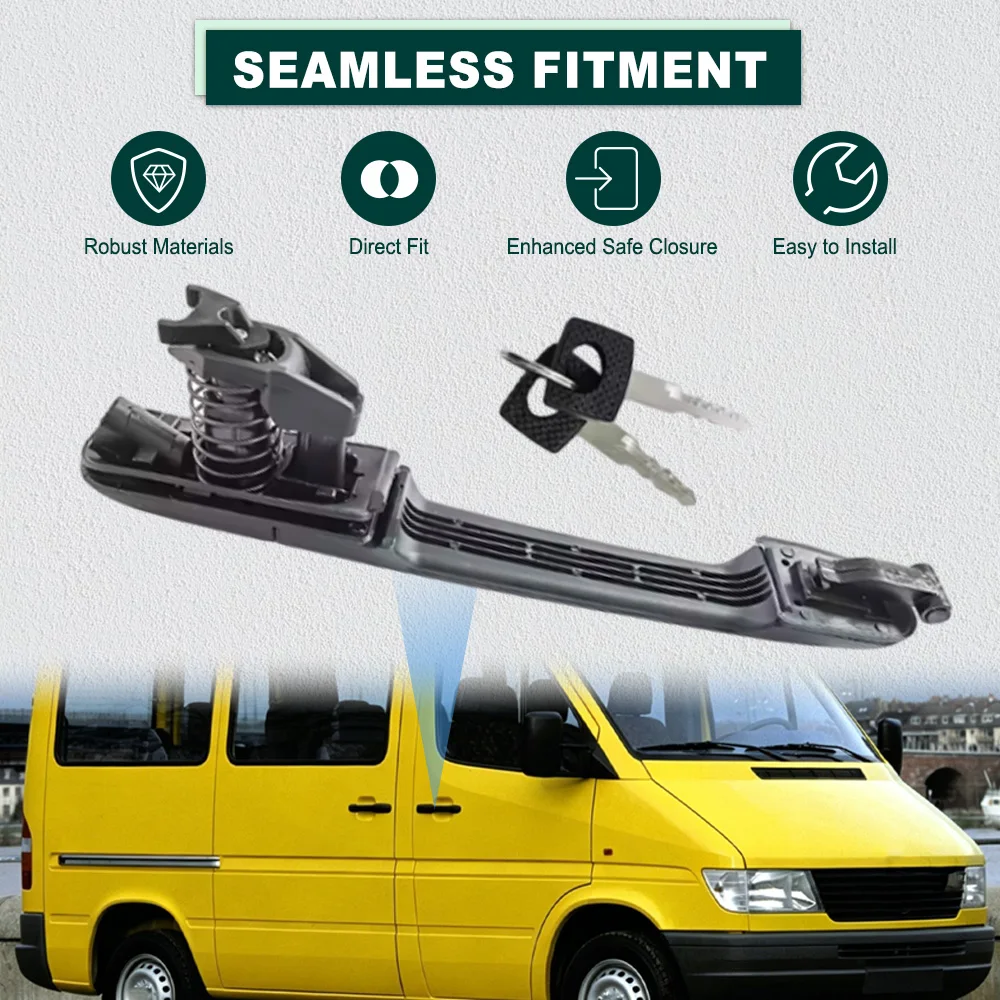 Manija de puerta delantera trasera izquierda derecha con cerradura para Dodge Freightliner Sprinter 2500 3500 Mercedes-Benz Vito 5124094AA, 05124094AA.