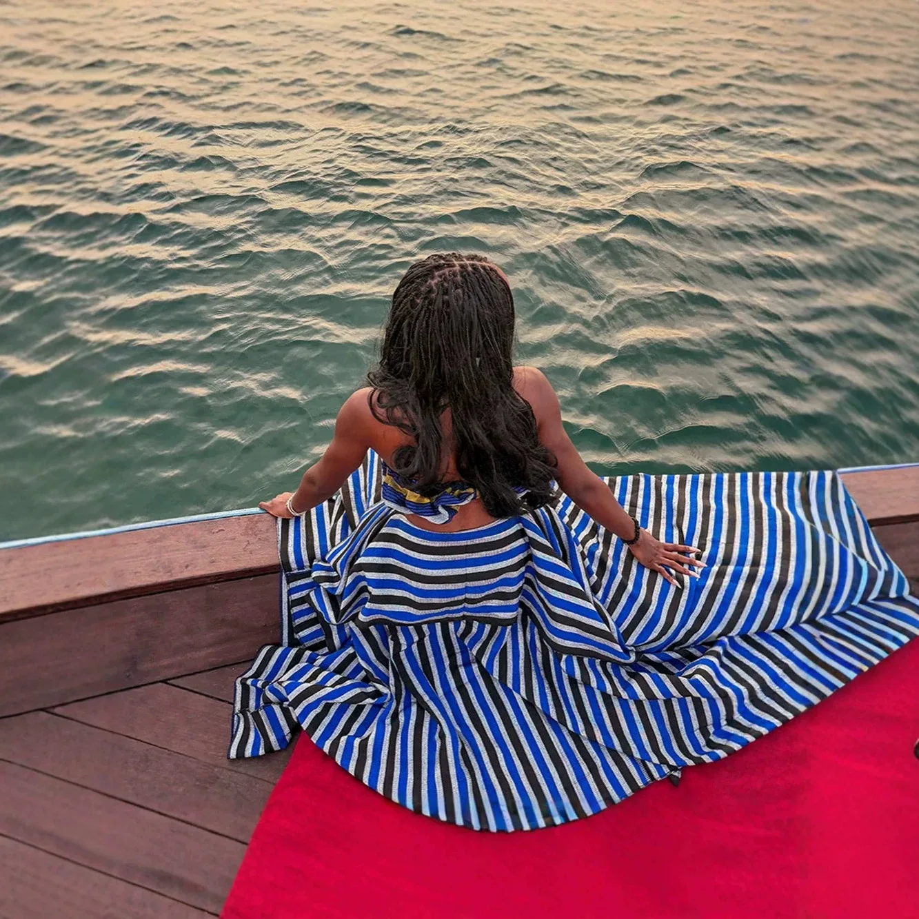 Wind-striped Strapless Dress S - đánh giá và giá Summer Clothing Accessories