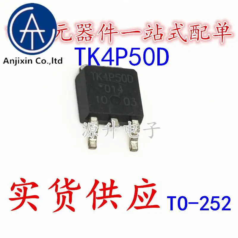 20 pces 100% original novo tk4p50d efeito de campo mos tubo para-252 n canal 500v 4a