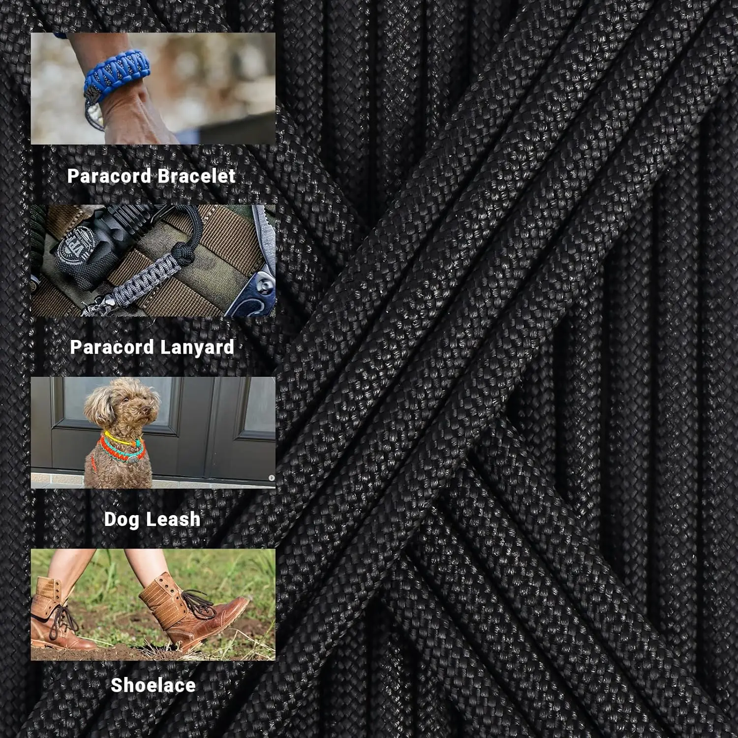 550 Paracord 10/20/31m 7 Strand 4mm Parachute Rope Tent Accessories For DIY Making Lanyard Bracelet Dog Collar Idea Gift