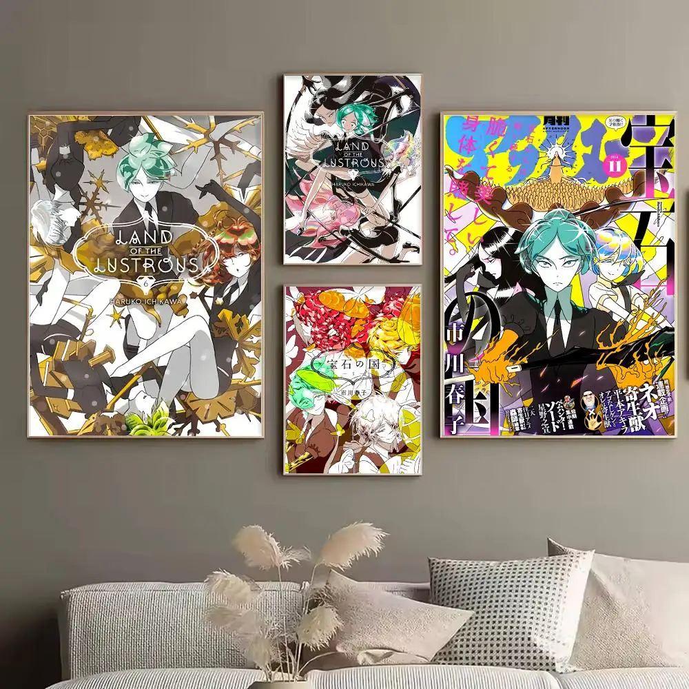 Anime fantasy L-Land of the Lustrous Painting Calligraphy Stylish Canvas Poster Wall Art for Bedroom Home Decor Gift