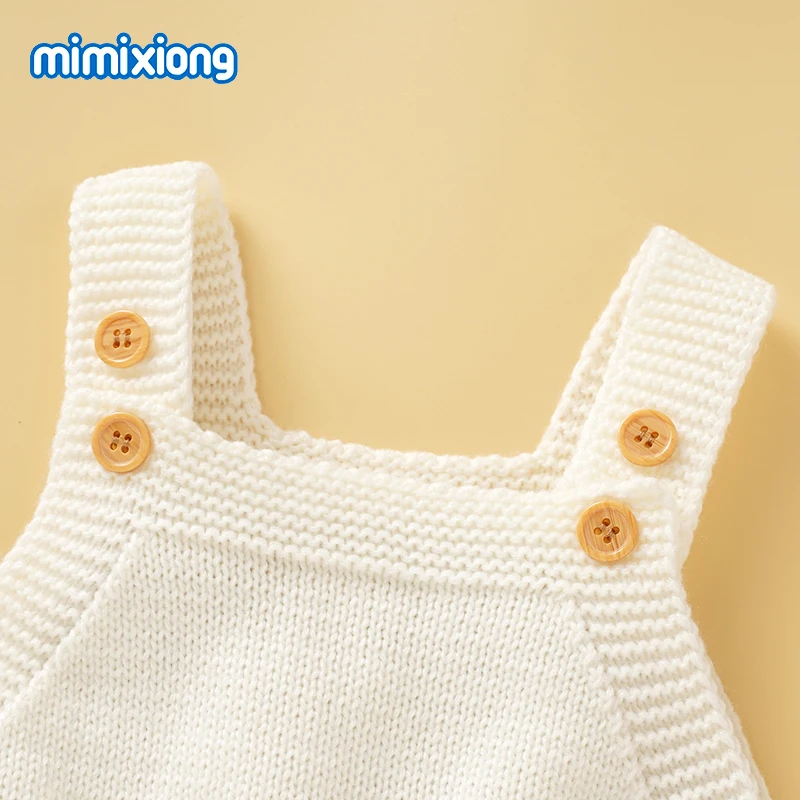 Baby Bodysuits 0-18m Solid Color Pattern Newborn Infant Knit Girls Sleeveless Onesie One Piece Toddler Outwear Coveralls Clothes