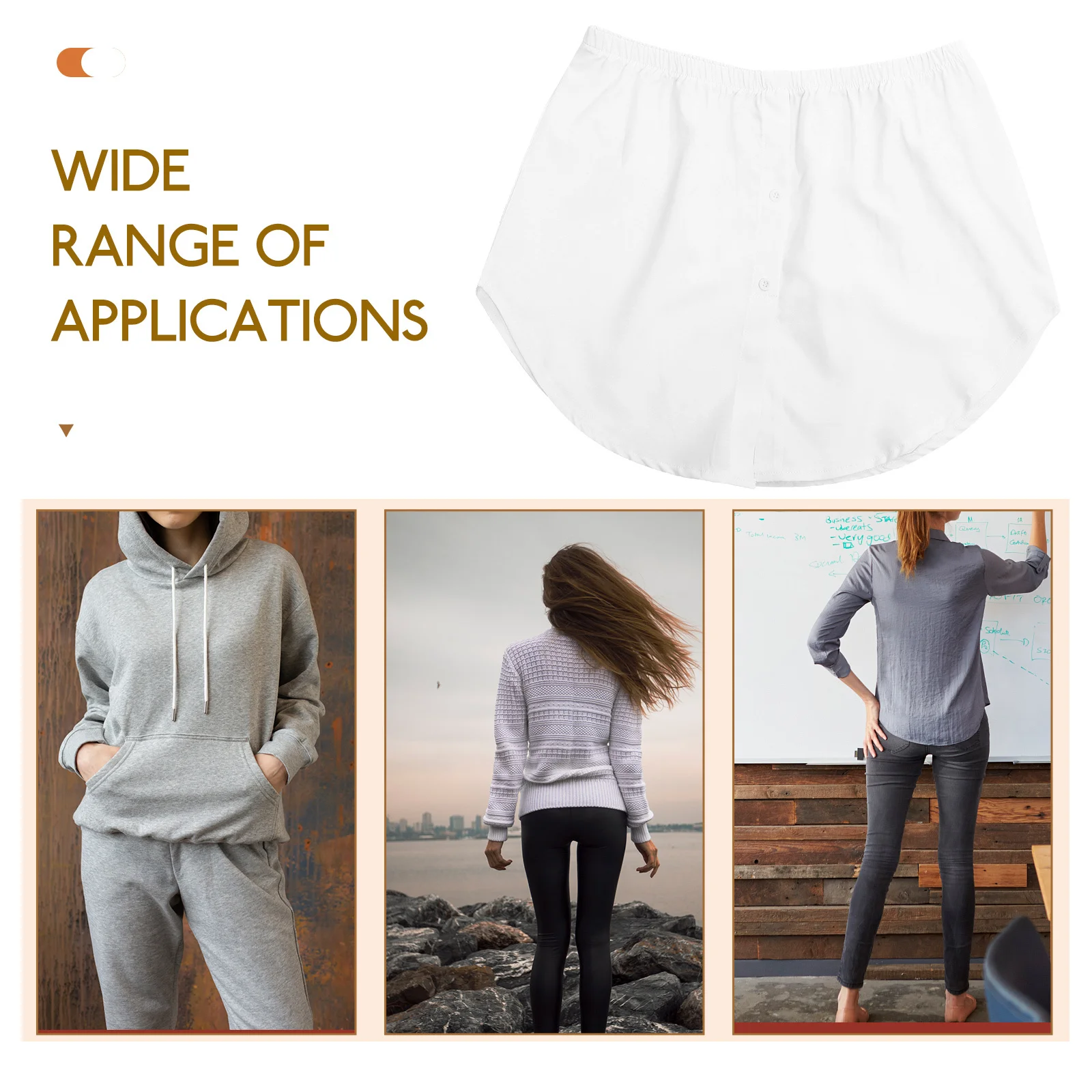 

Shirt Extender Women Fake Skirt Snug Seamless Undershirt to Avoid Tucking Perfect for Layering Shirt Extenders for Women