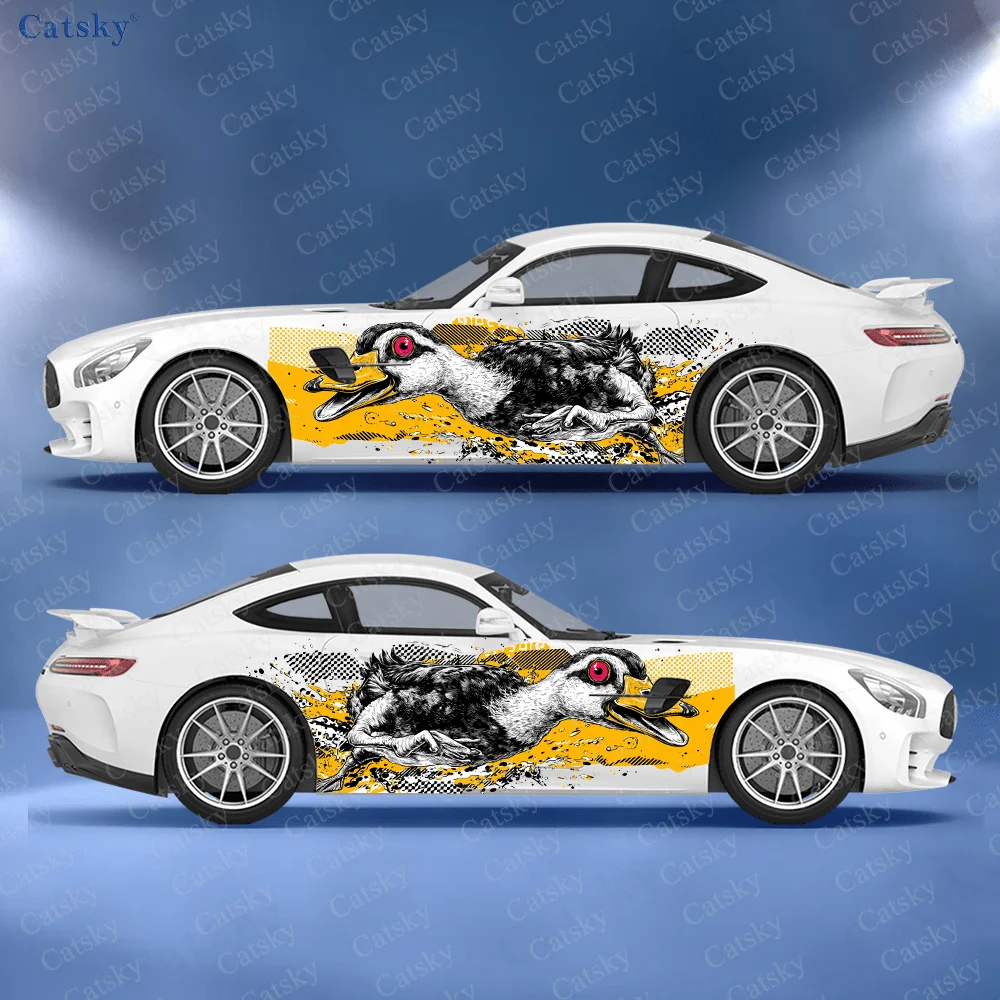 

Duck Colorful Splash Car Vinyl Wraps Decal Self-adhesive PVC Sticker Suitable for Trucks SUV Decoration Auto Accessories Gift