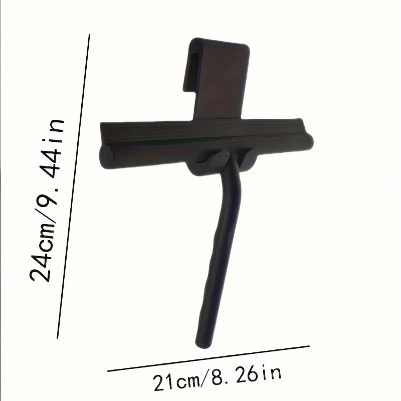 1pc 재사용 가능한 실리콘 핸드헬드 샤워 스퀴지 - 간편한 물 제거, 줄무늬 없는 청소 및 샤워 도우용 김서림 방지