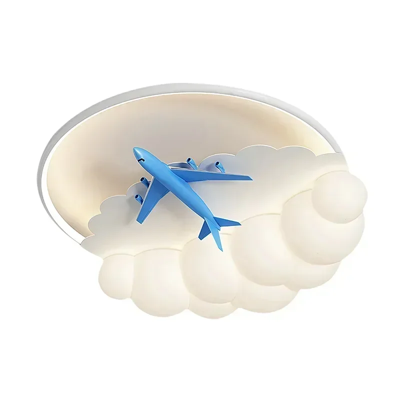 1131A Kids' Creative Aircraft Ceiling Lamp - Acrylic Clouds LED, Changeable, for Living Room & Bedroom
