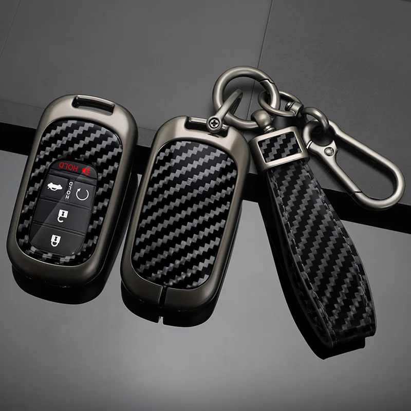 

Zinc Alloy Car Key Case Cover Shell Keychain For Honda Civic Accord Vezel Fit CRV HRV Crz Hrv Polit Jazz Jade Auto Accessories