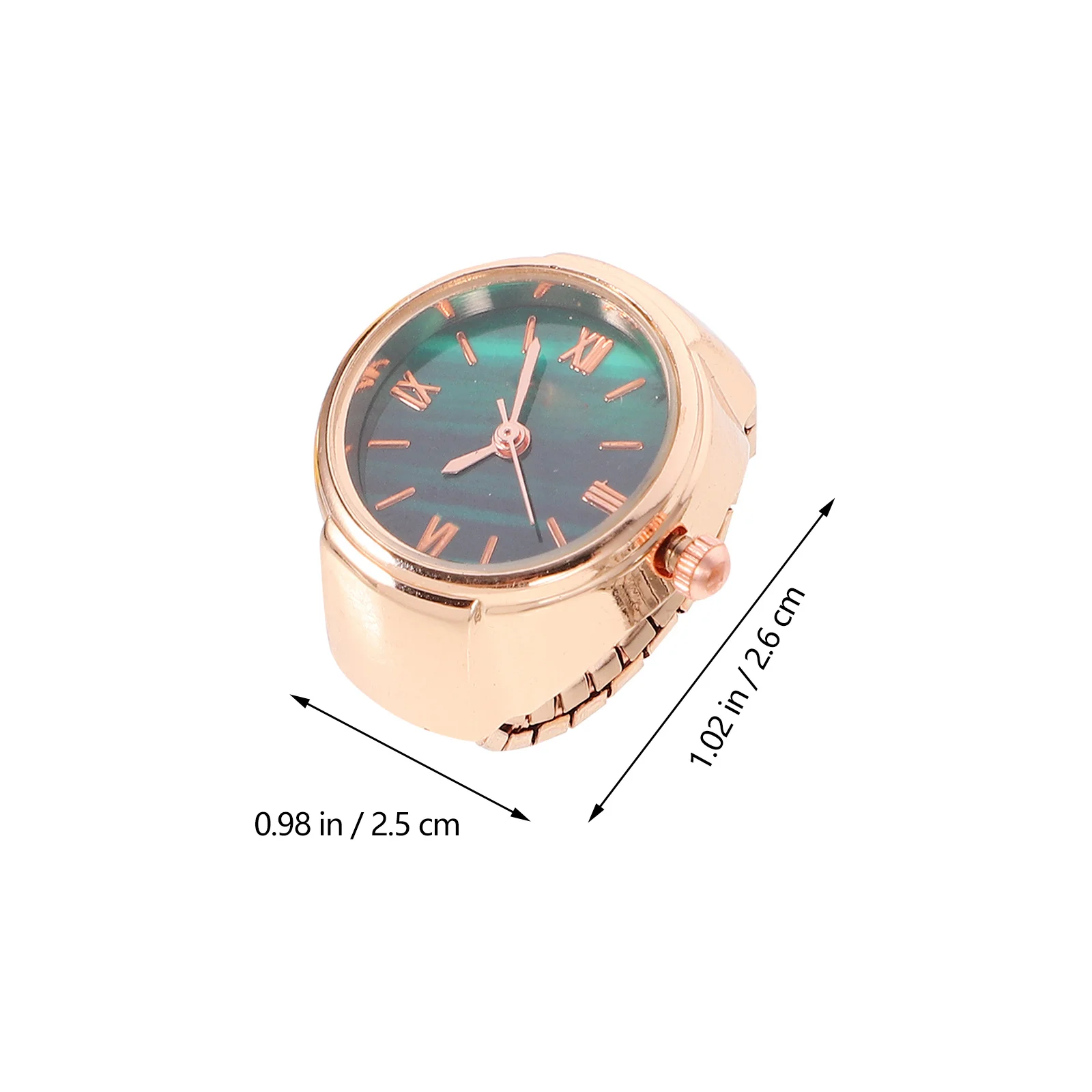 3 قطع ساعة دائرية إبداعية صغيرة من الفولاذ المقاوم للصدأ والزجاج ساعة إصبع عصرية للديكور اليومي هدية للحفلات للنساء والرجال ساعة يد كوارتز #6