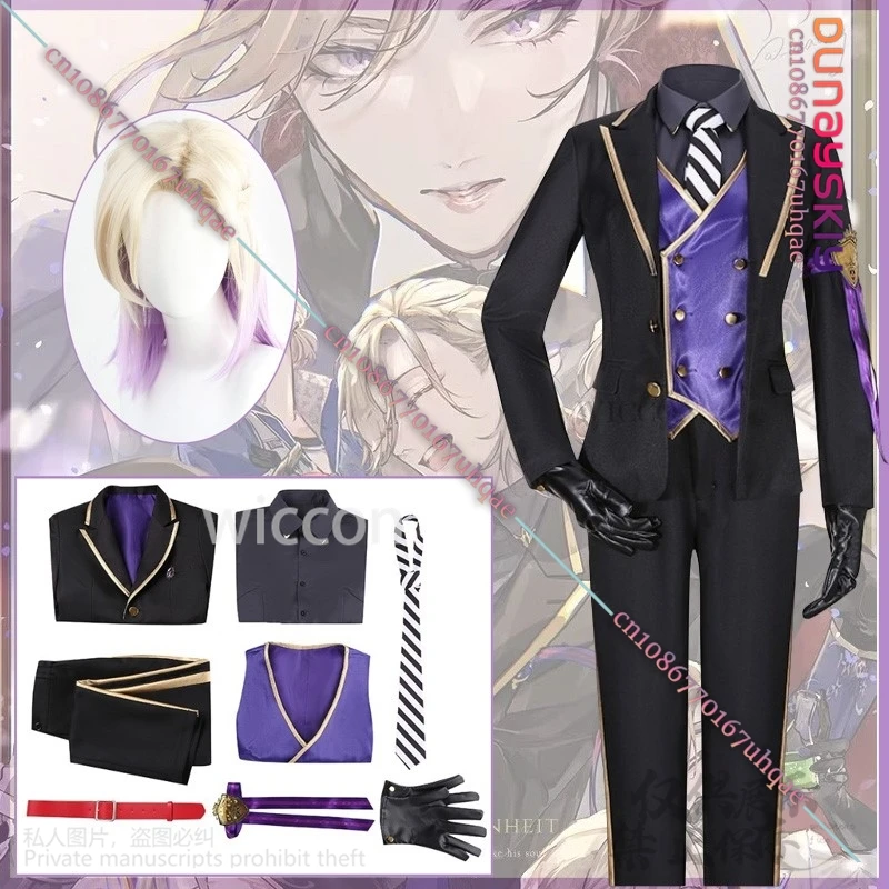 Anime Game Twisted Wonderland Vil Schoenheit Snow Cosplay Costume Woman Man Uniform Suit Wigs For Halloween Christmas Customized