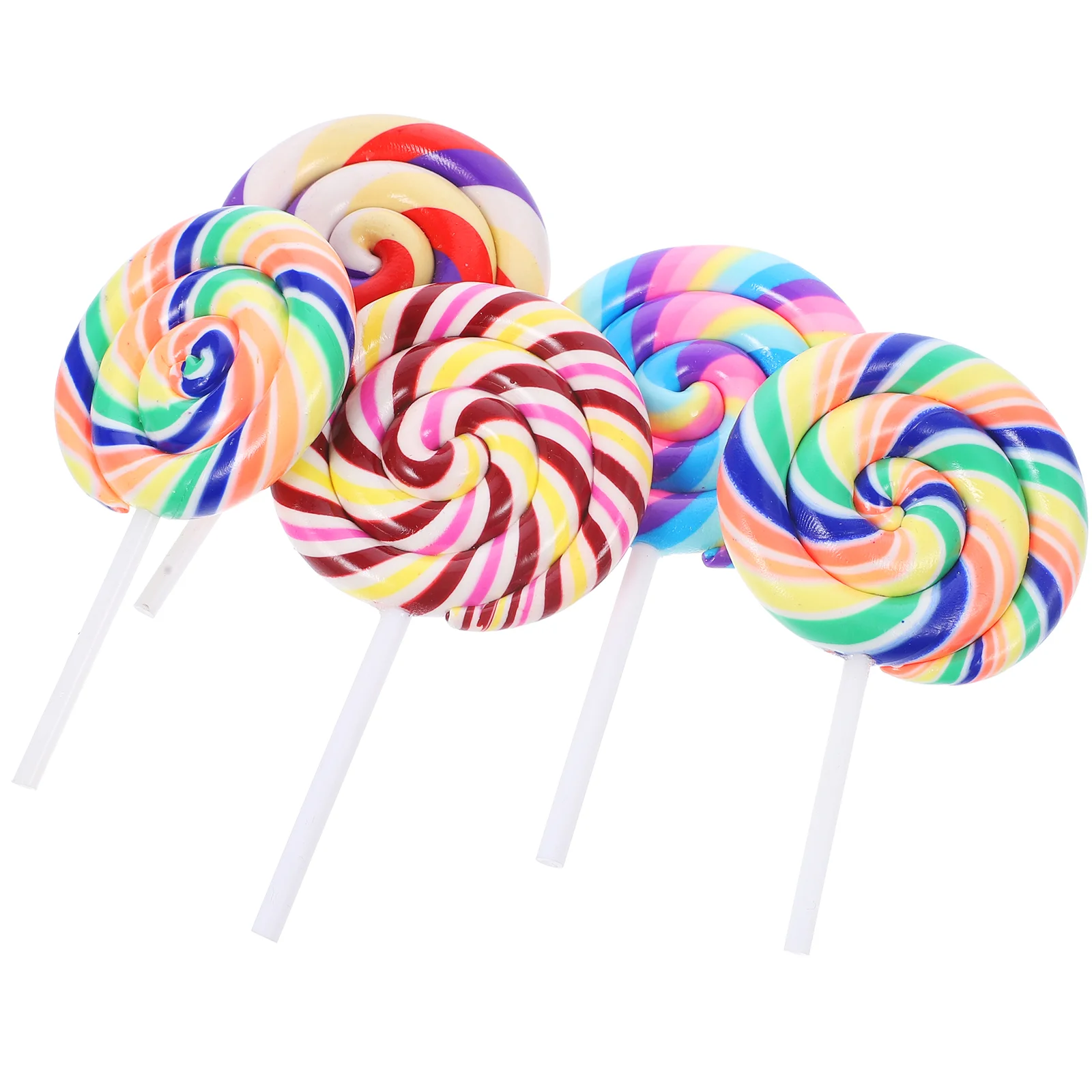 5 PCS Simulation Lollipop Large Decorations Candy Photo Prop Giant Big Lollipops Toy Accessories Clay Child