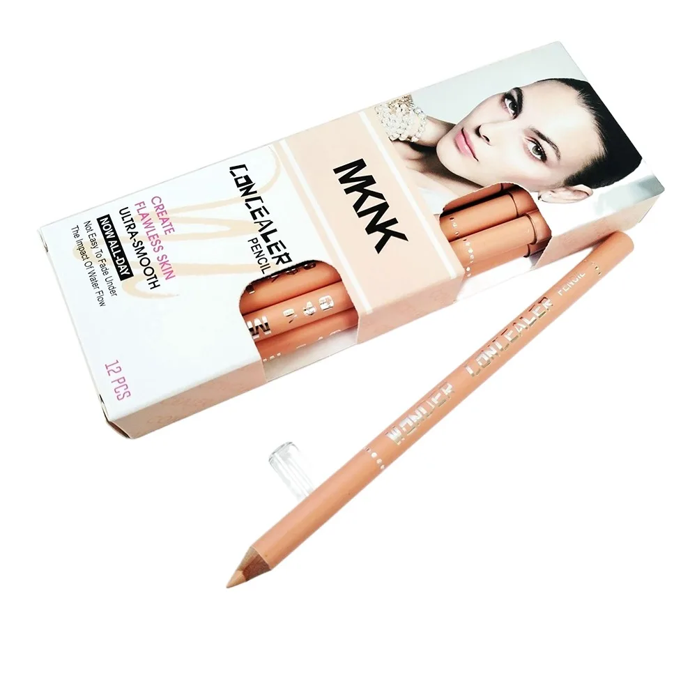 12 個 2 色フェイスコンシーラーペンシル肌のトーン傷ダークサークルワンダーコンシーラーペンシル缶完璧な隠蔽