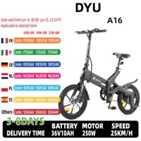 DYU-A16 Aluminum Alloy City Electric Bike, Brushless Motor, 48V 7.5Ah Lithium Battery, 16 Inch, 350W