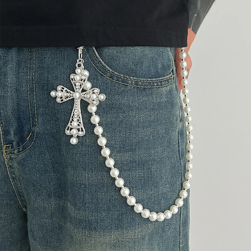 

Гранж-крест Иисус ремни кулон брелки для мужчин рок-готический поясной кошелек сумка-цепочка джинсы брюки мужские ювелирные изделия