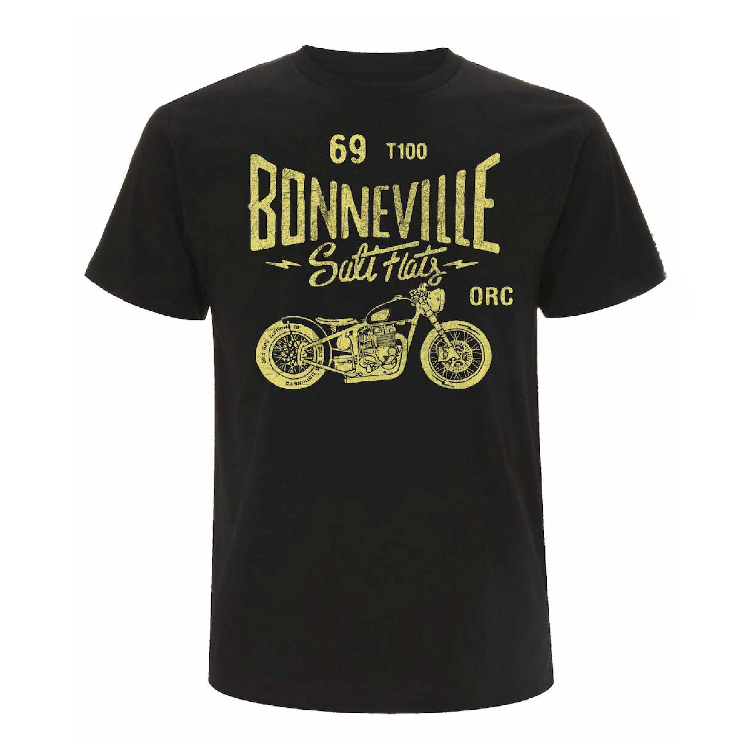 Bonneville Salt Flats T100 Racing Retro Biker Motorrad Grafik T-Shirt Baumwolle Herren Damen T-Shirt Outdoor Freizeit-Oberteil – Detail 4