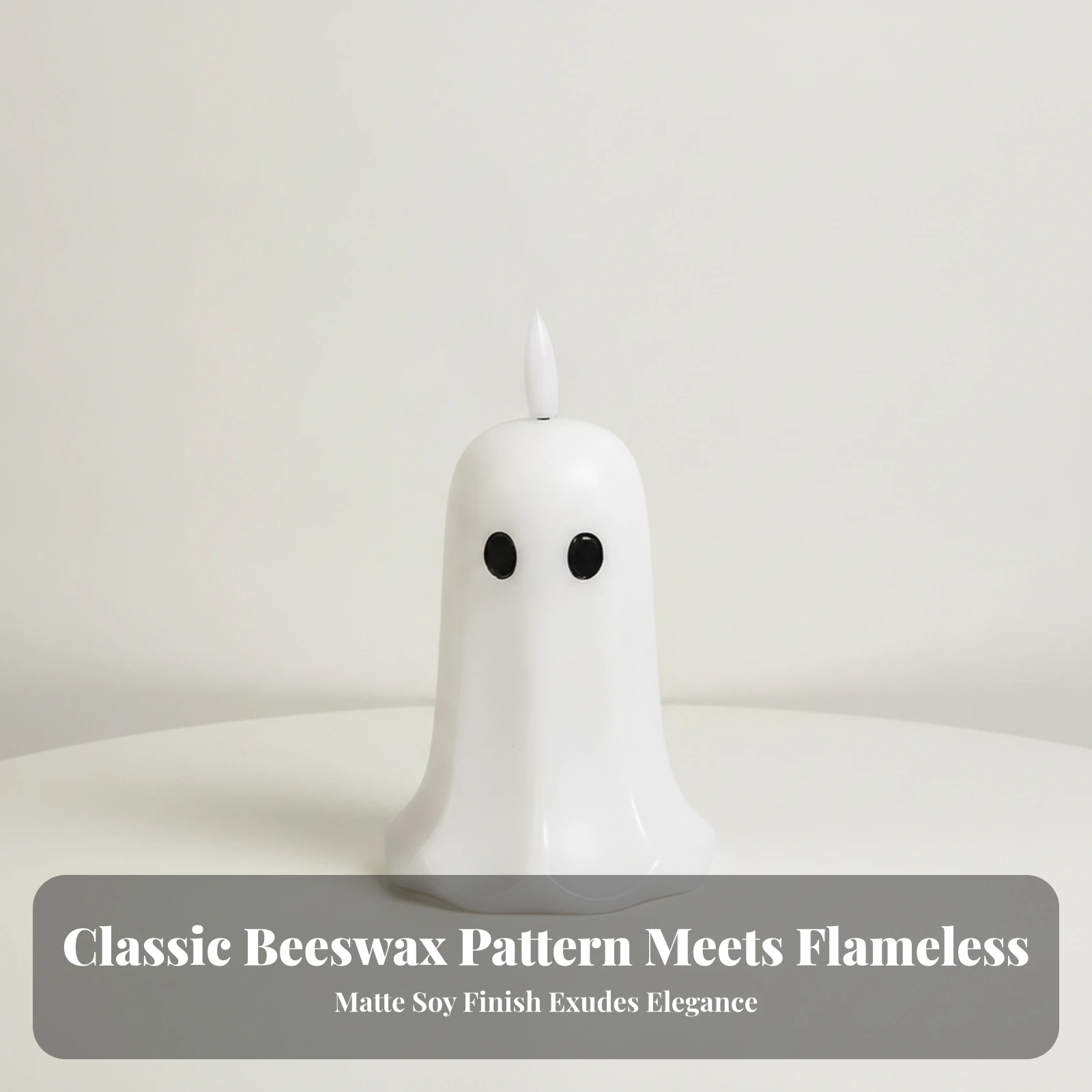 LED Candle Light with Simulated Flame Spooky Ghost Candle Ghost-Shaped Candles Creepy for Party Hosts, Tabletop Decoration