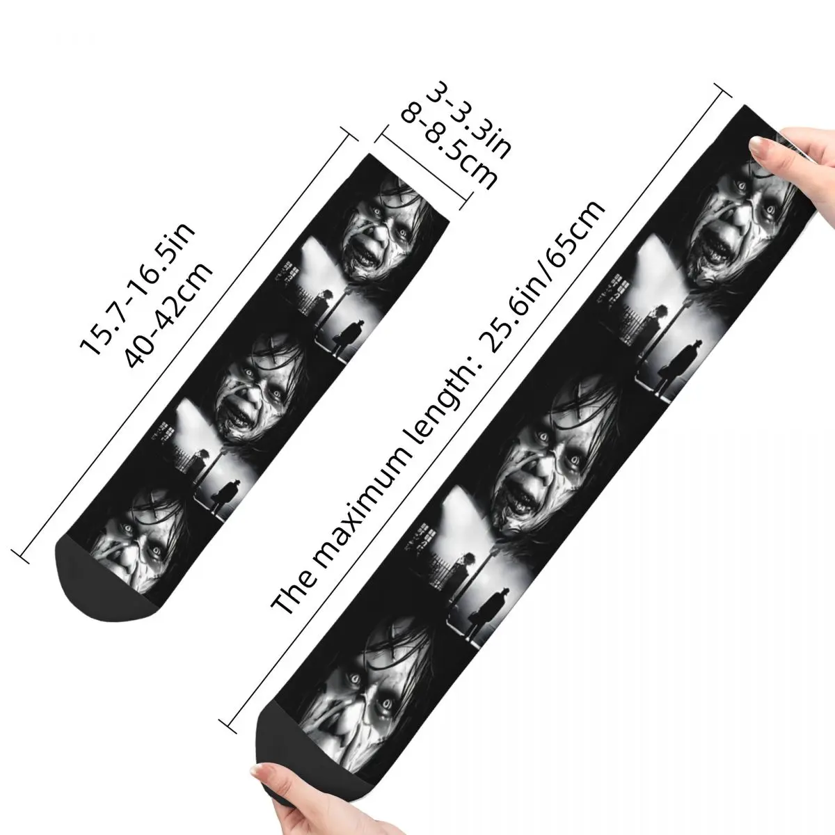 Retro Cool Men's Socks The Exorcist Horror Film Unisex Harajuku Seamless Printed Crazy Crew Sock Gift