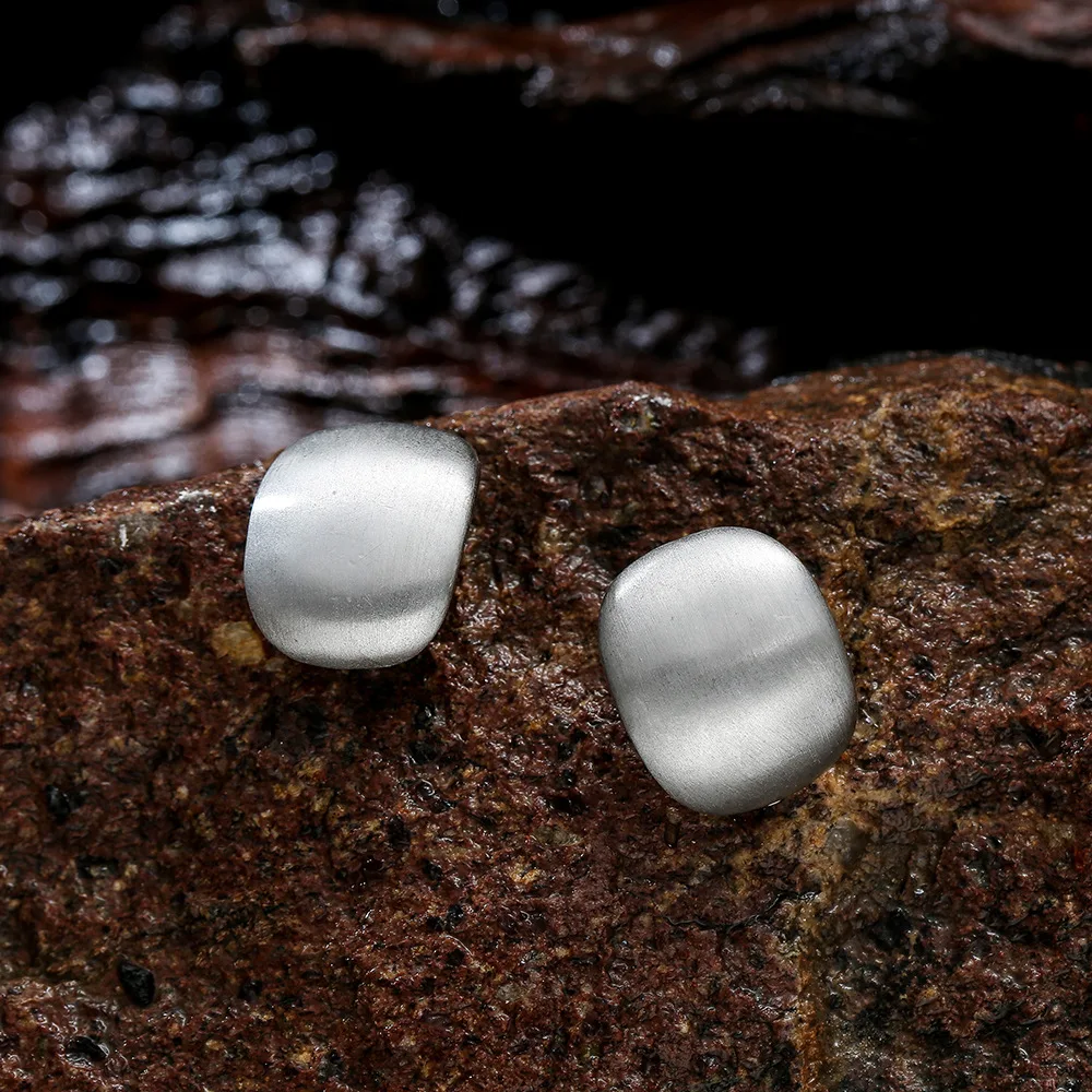 European and American small and exquisite ear clips, fashionable brushed and versatile mid-length earrings