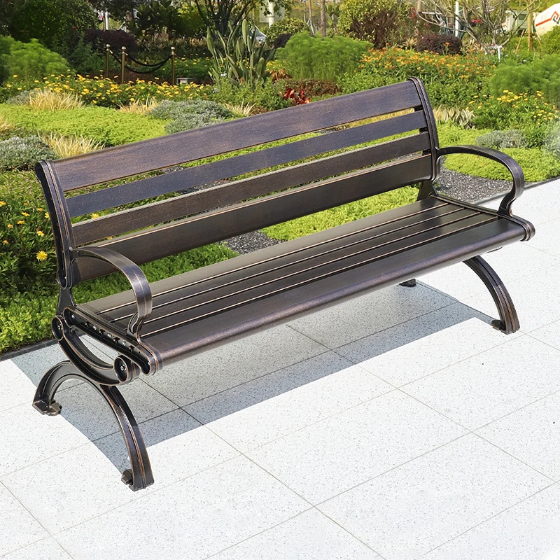 

Forest Park Chair, Outdoor Bench, Outdoor Cast Aluminum Anti corrosion Backres Strip Bench, Park Rest