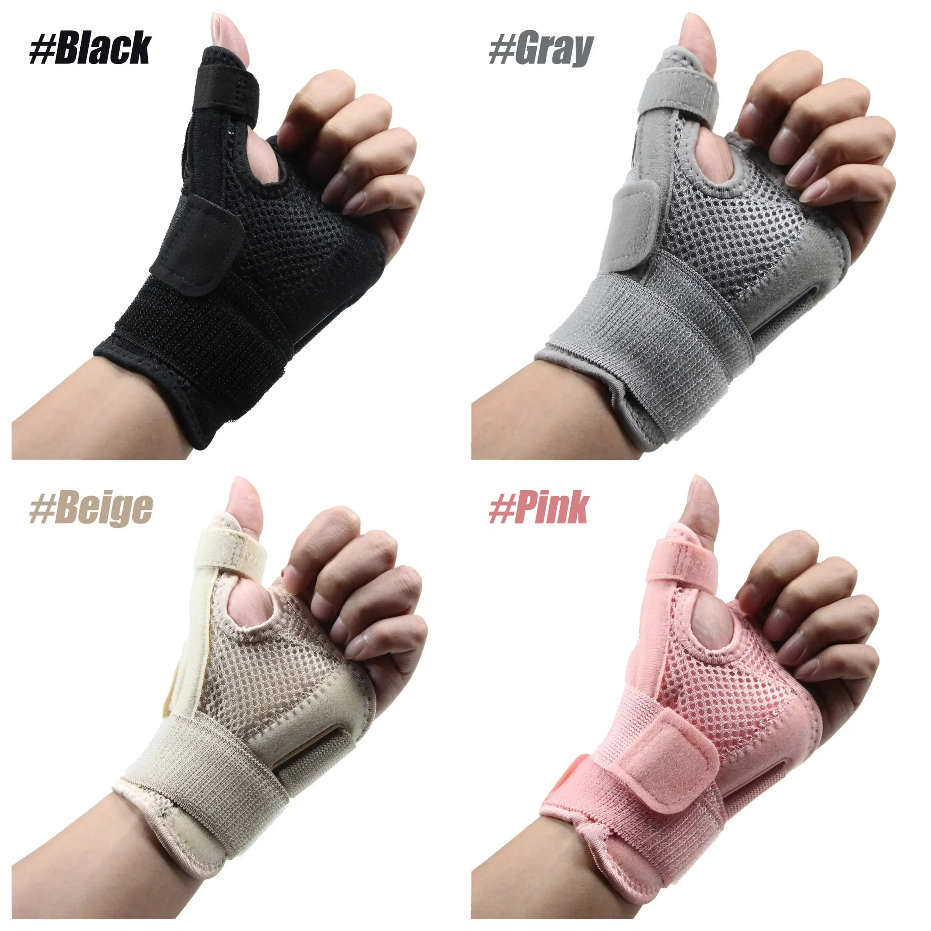 Flexible Handgelenk-Daumen-Stützorthese für Sehnenentzündung und Arthritis, atmungsaktiver Daumenschutz, passend für rechte und linke Hand – Detail 3
