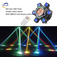 Moving Head Dyed Bee Eye Light Strip Effect Light DMX512 Remote Control Suitable For DJ Disco Bar Party Christmas Stage Light