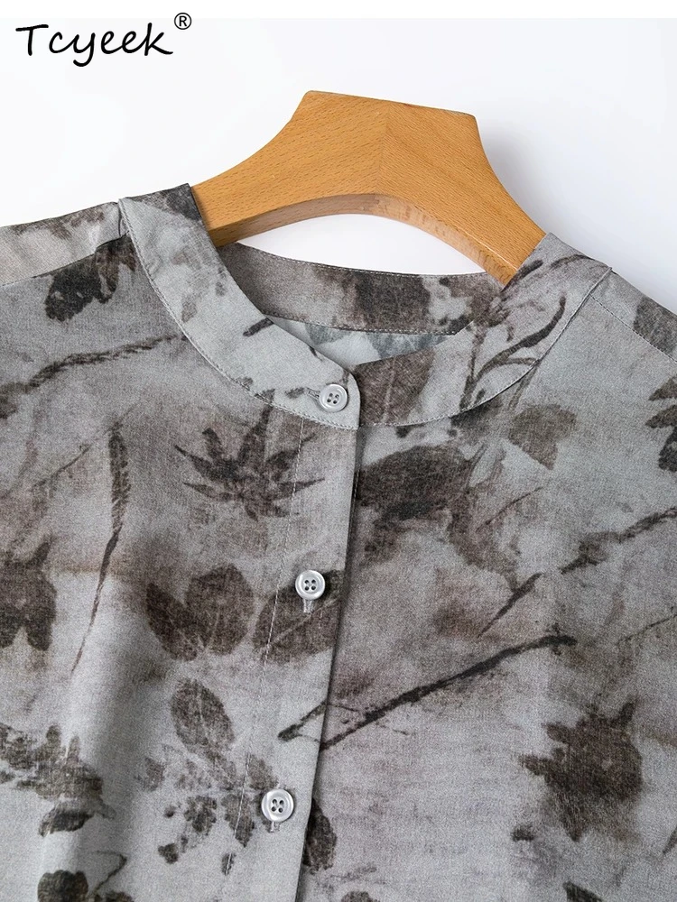 Tcyeek 100% Jedwabne Bluzki Da – Silk Blouse Button recenzja i cena