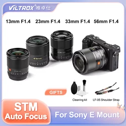 VILTROX 13mm 23mm 33mm 56mm E Lens F1.4 APS-C AF Auto Focus Large Aperture Prime Lens for Sony E A7 A7RIII A7S A7MIV A6000 A6300