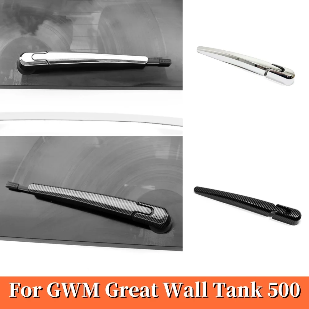 

For GWM Tank 500 Great Wall 2022 2023 2024 Accessories Carbon fiber Car Rear Windshield Windscreen Wiper Cover Protector Trim