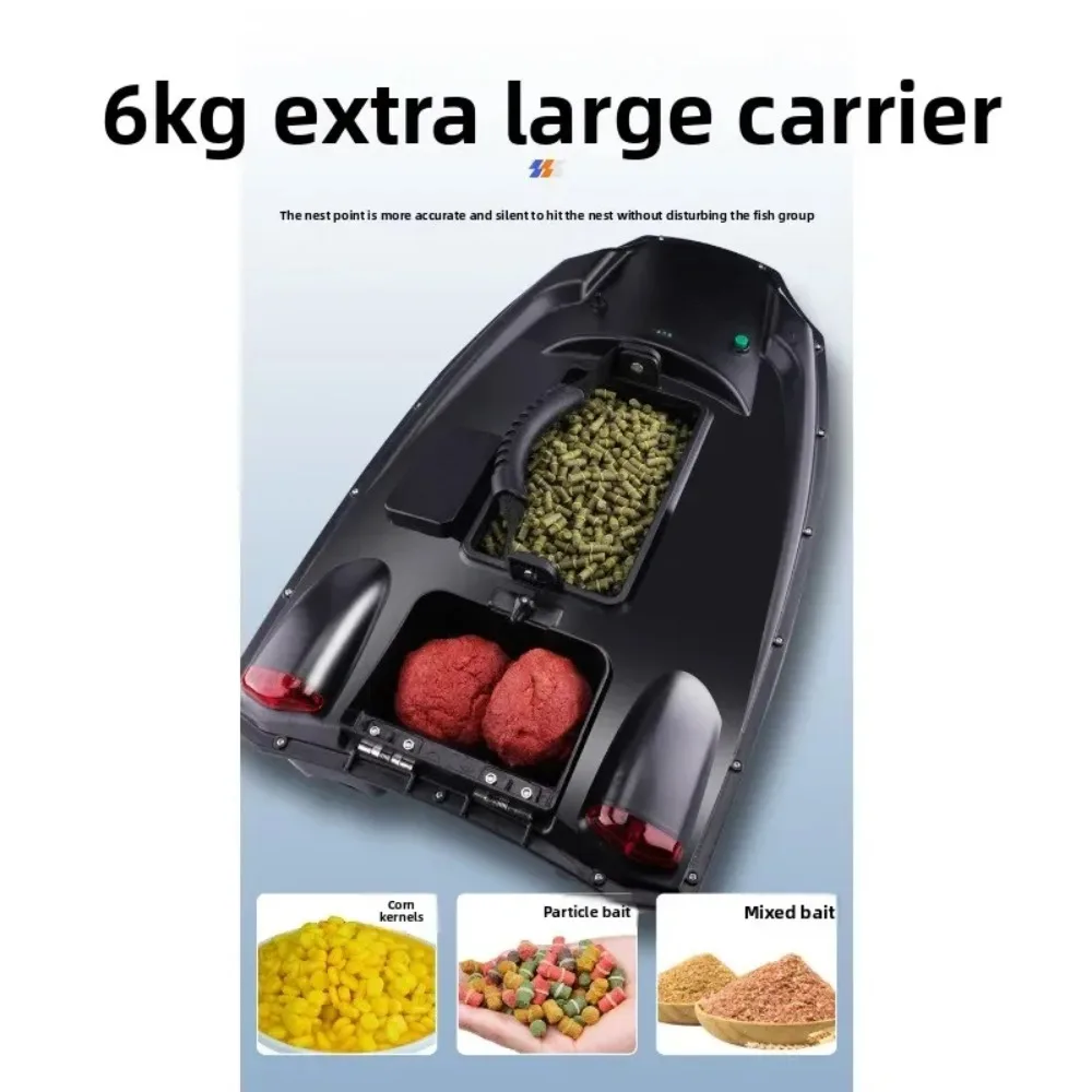 6kg Load Double Warehouse Fishing Bait Boat Wireless Remote Control RC Bait Boat Feeder Fish Finder 500M Remote Range Bait Boat