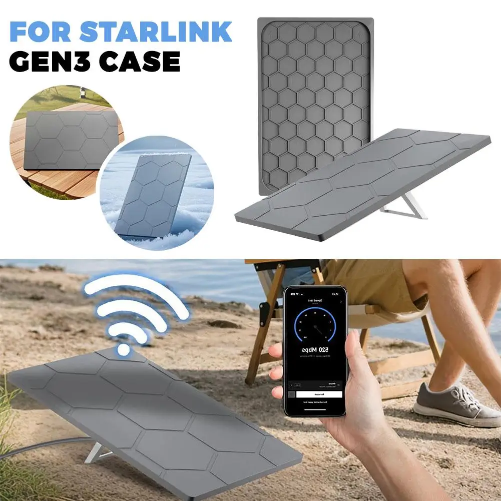 Funda protectora de silicona para disco satelital Starlink Gen3, resistente a golpes y al polvo, accesorios para satélite para exteriores