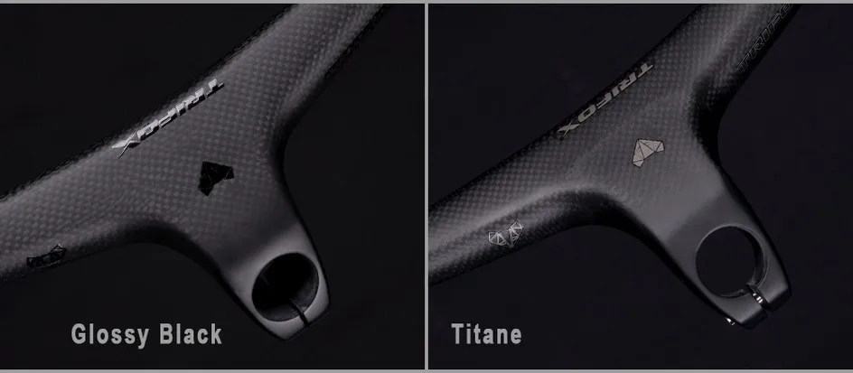 TRIFOX Carbon Fiber MTB Fahrrad Integrierter Lenker mit Vorbau -17 Grad 80*740/800mm Mountainbike Teile – Detail 9